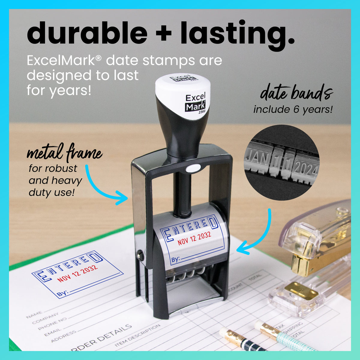 Heavy-Duty Entered Date Stamp – DiscountRubberStamps.com