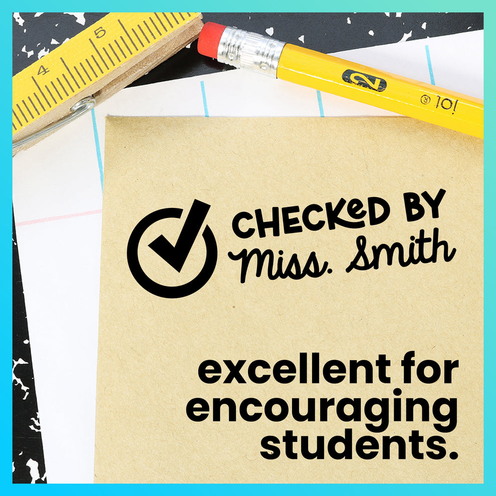 Custom Checked By Stamp – DiscountRubberStamps.com