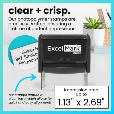 ExcelMark A-3068 Self-Inking Stamp