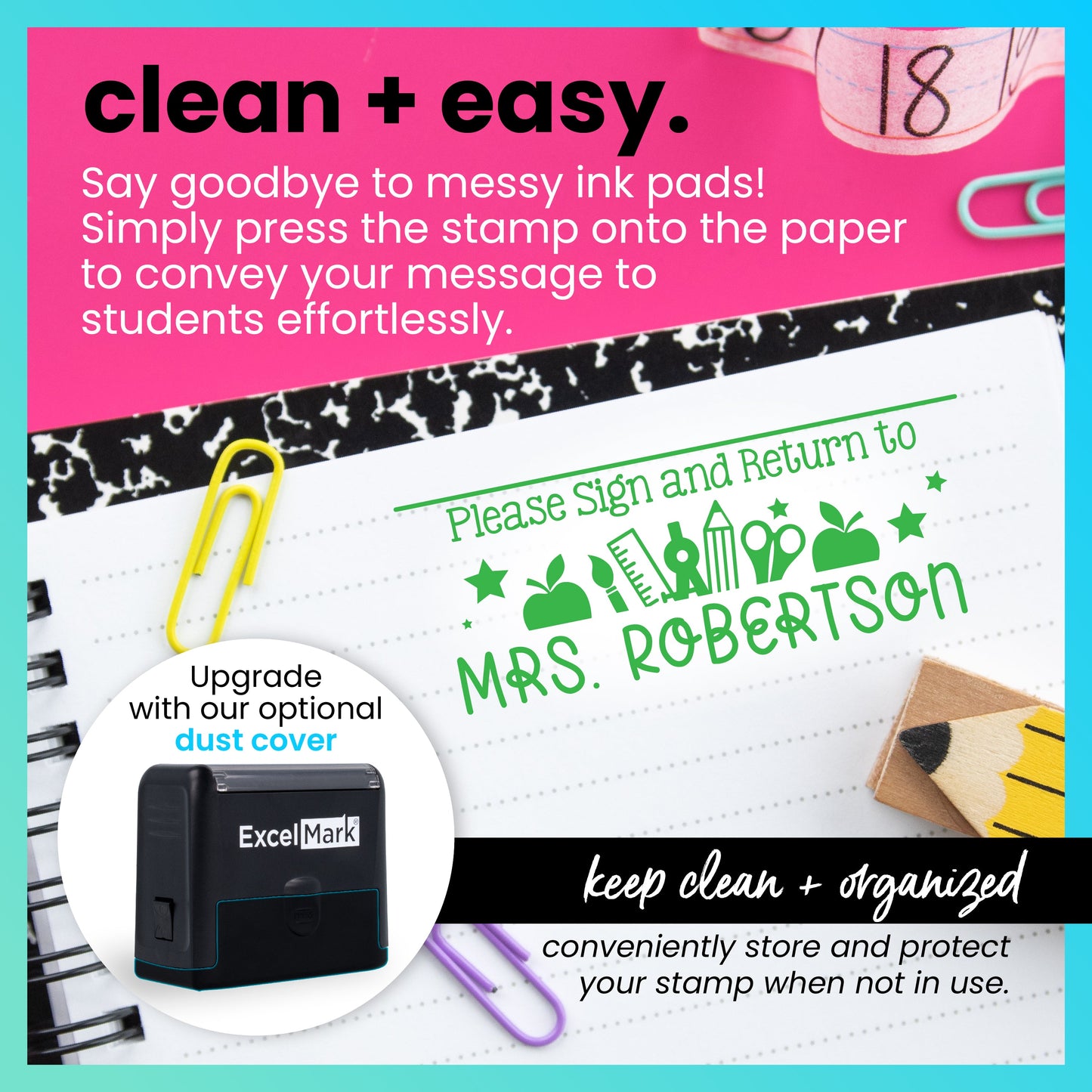 Custom Please Sign & Return Stamp