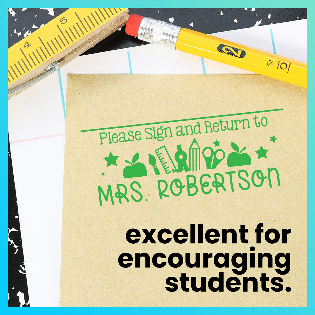 Custom Please Sign & Return Stamp – DiscountRubberStamps.com