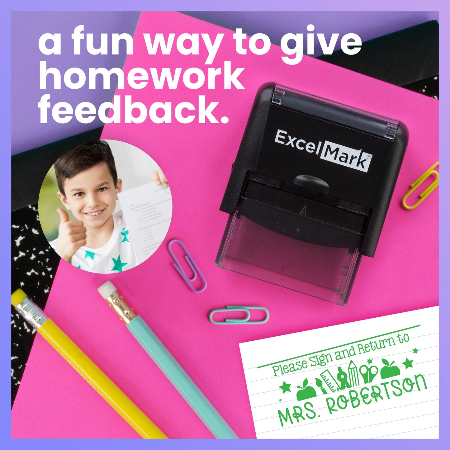 Custom Please Sign & Return Stamp