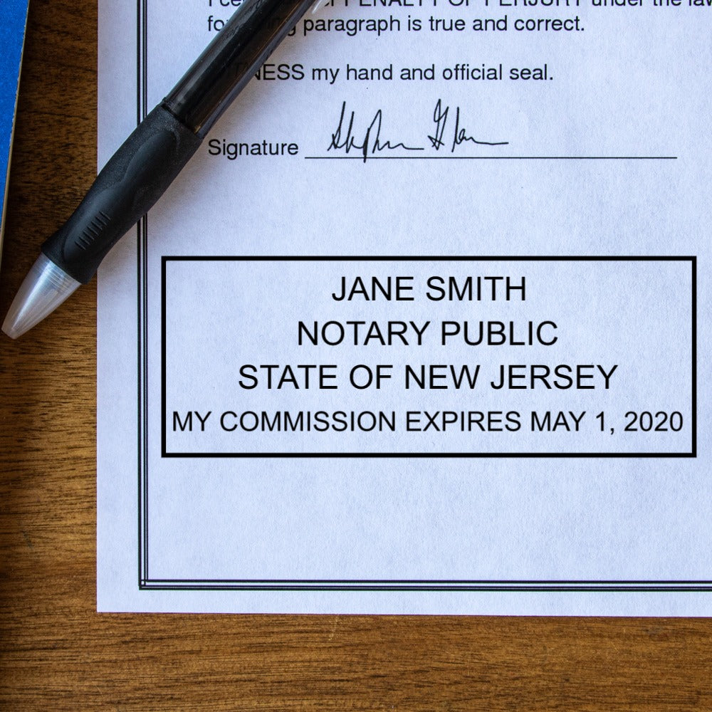 Pre-Inked New Jersey Notary Stamp