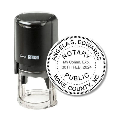 Round North Carolina Notary Stamp