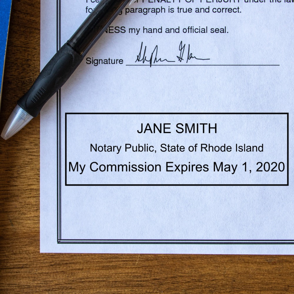 Pre-Inked Rhode Island Notary Stamp