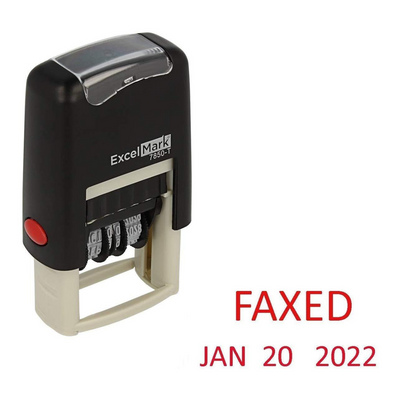 Small Faxed Date Stamp