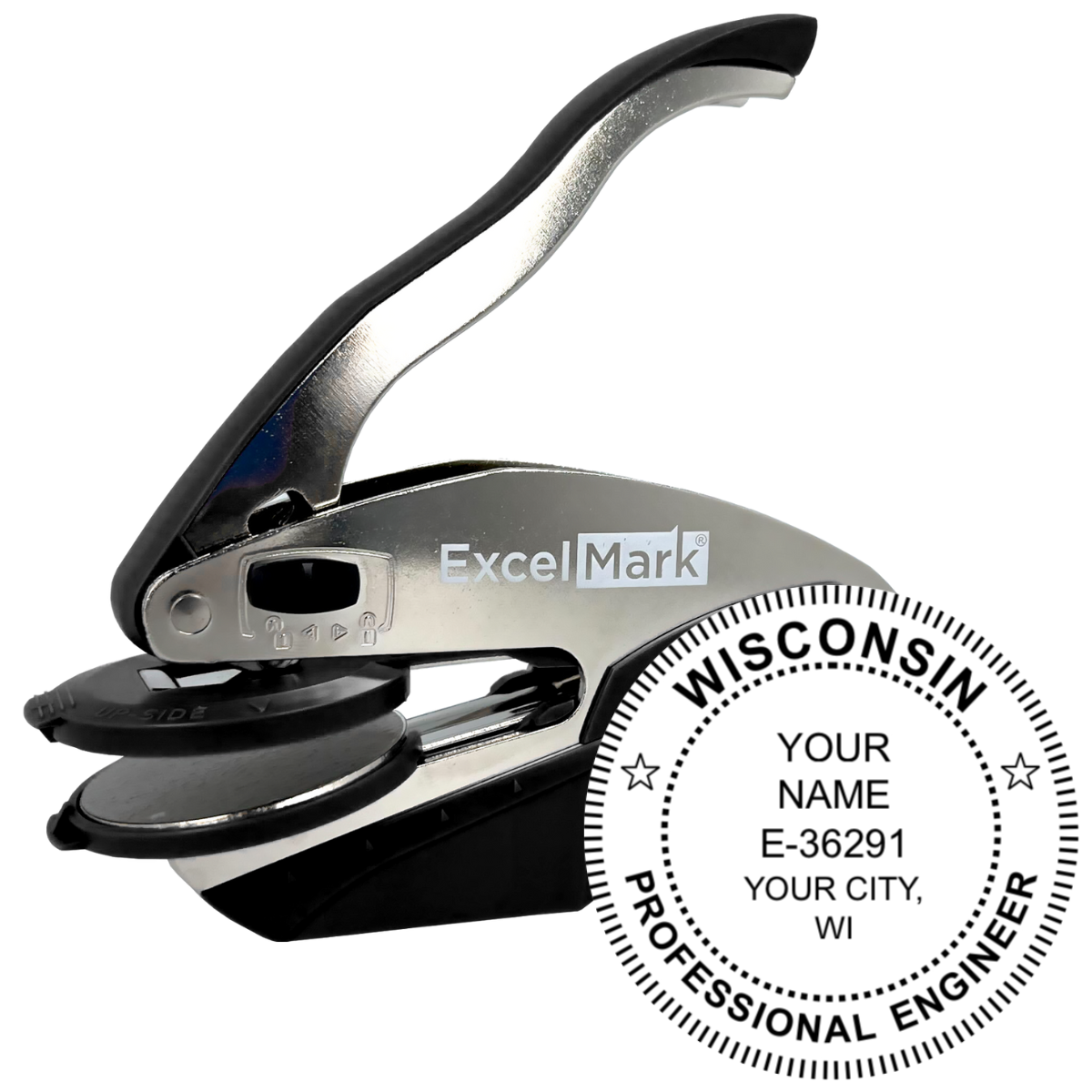 Wisconsin Engineer Seal Embosser – DiscountRubberStamps.com