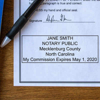 Pre-Inked North Carolina Notary Stamp