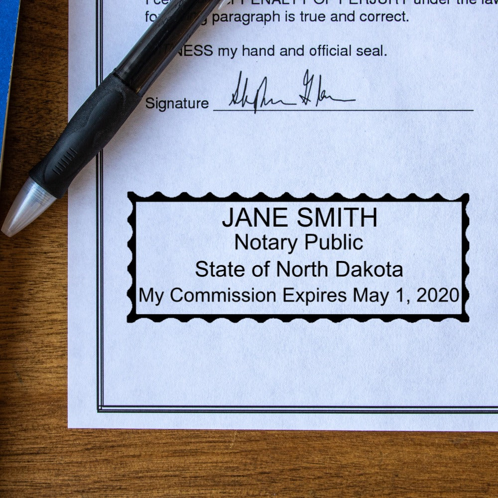 Pre-Inked North Dakota Notary Stamp