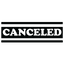 Bold Double Line CANCELED Stamp
