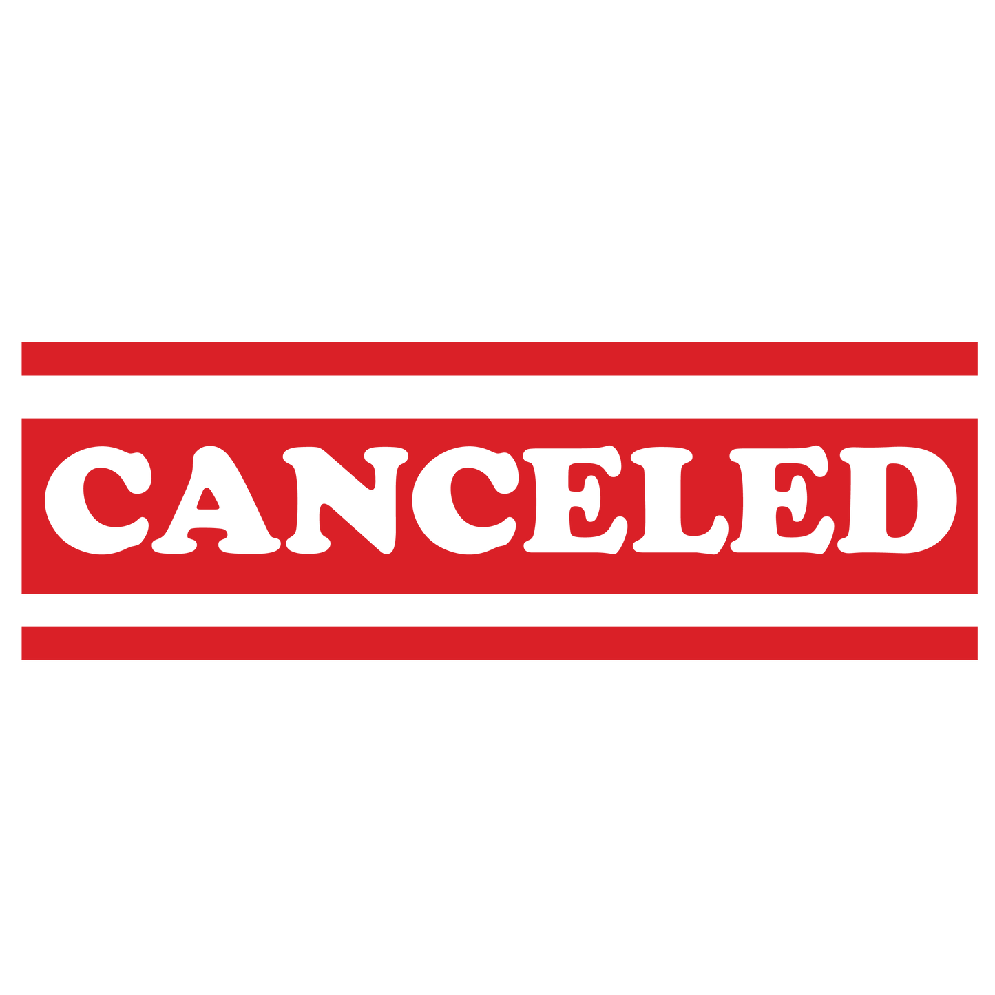 Bold Double Line CANCELED Stamp