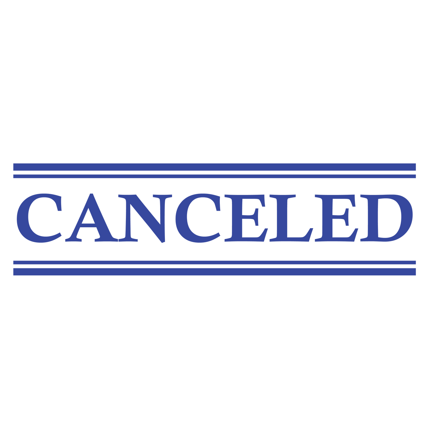 Double Line CANCELED Stamp