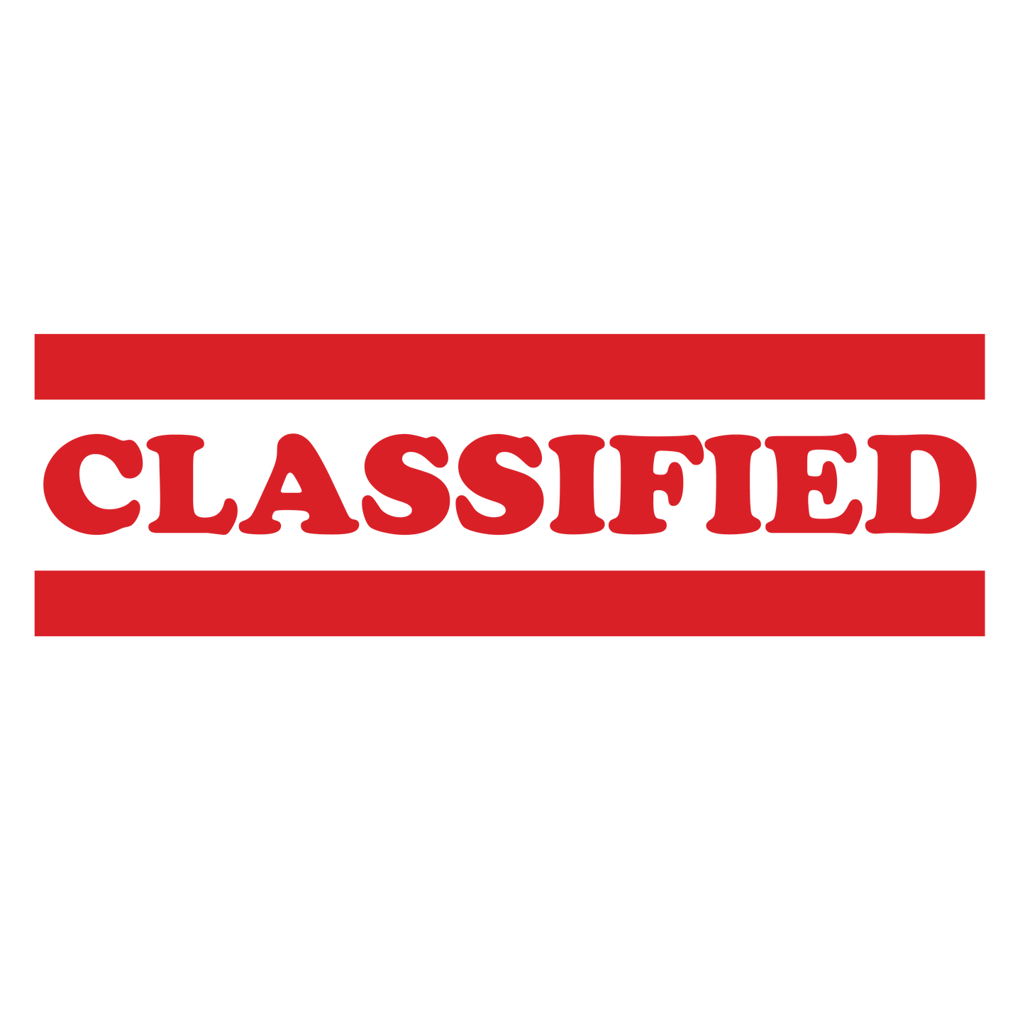 Double Line CLASSIFIED Stamp