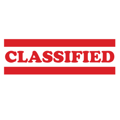 Double Line CLASSIFIED Stamp
