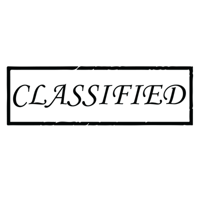 Box Script CLASSIFIED Stamp