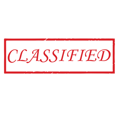 Box Script CLASSIFIED Stamp