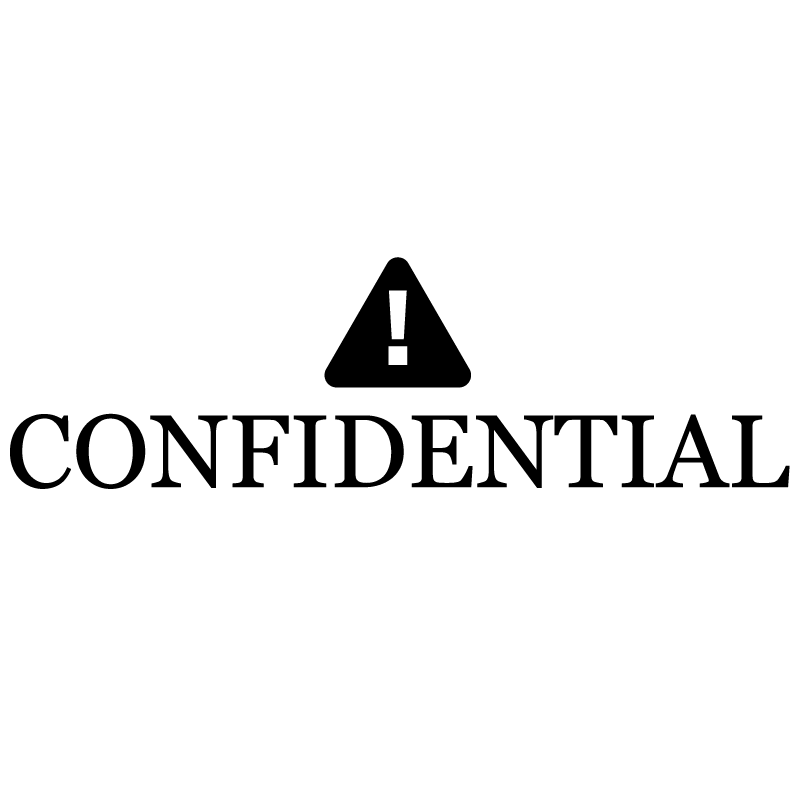 Warning Symbol CONFIDENTIAL Stamp
