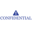 Warning Symbol CONFIDENTIAL Stamp