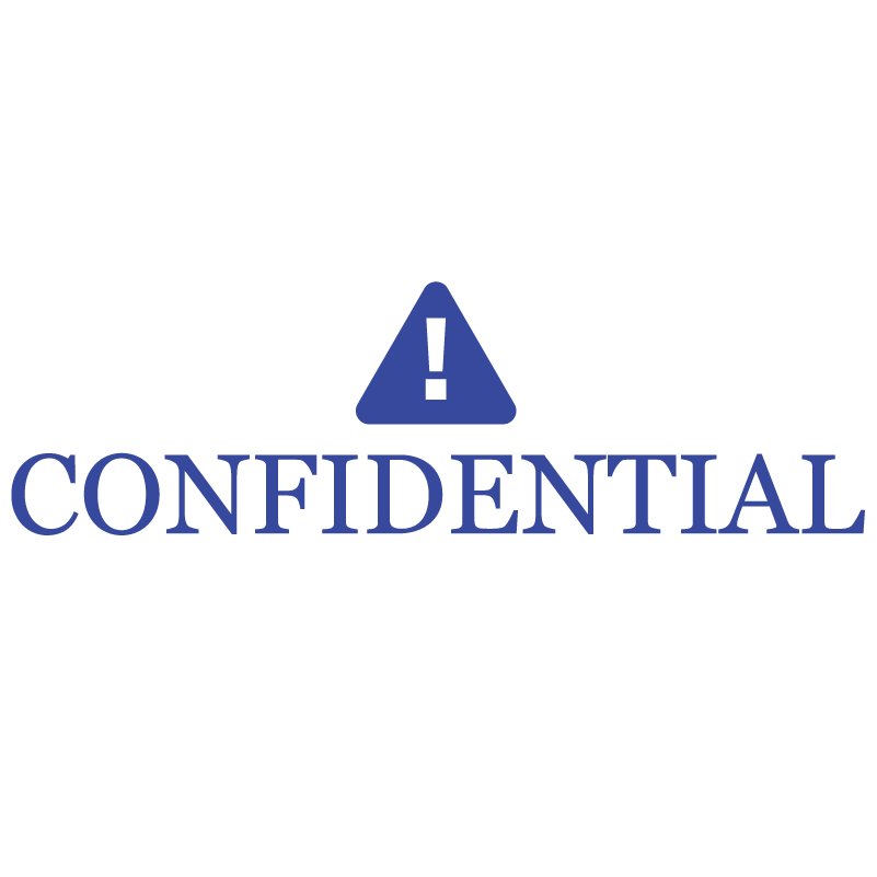 Warning Symbol CONFIDENTIAL Stamp
