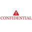 Warning Symbol CONFIDENTIAL Stamp