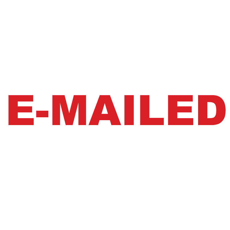 Bold E-MAILED Stamp