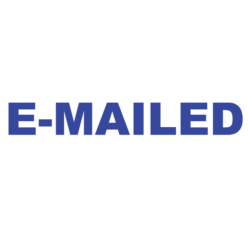 Bold E-MAILED Stamp