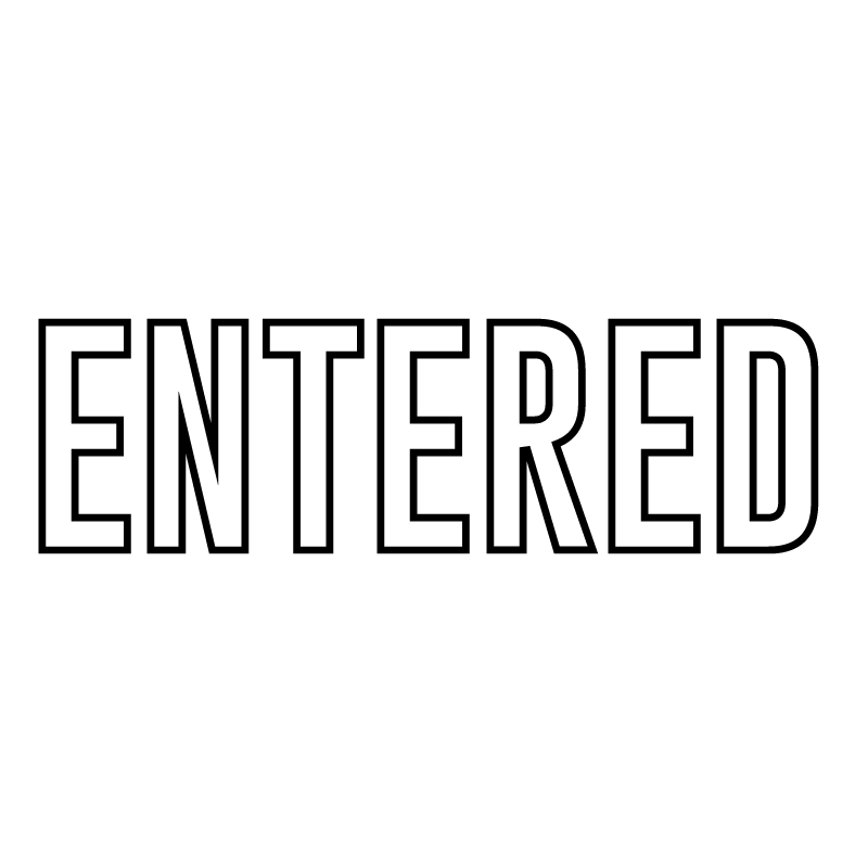 Outline ENTERED Stamp