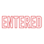 Outline ENTERED Stamp