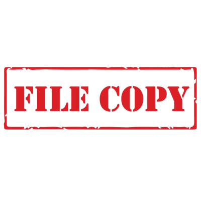 Stencil FILE COPY Stamp