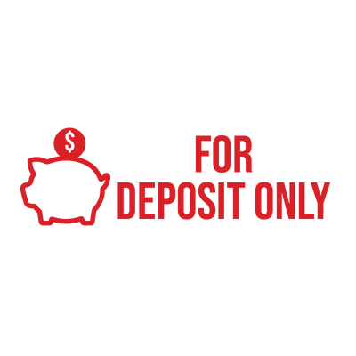 Piggy Bank FOR DEPOSIT ONLY Stamp