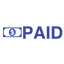 Dollar Bill PAID Stamp