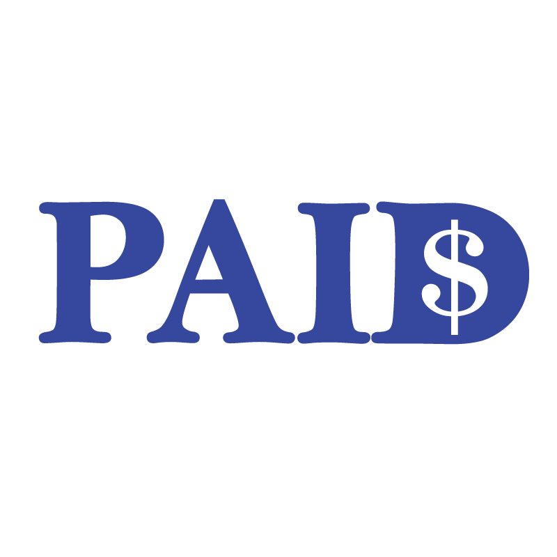 Dollar Sign PAID Stamp