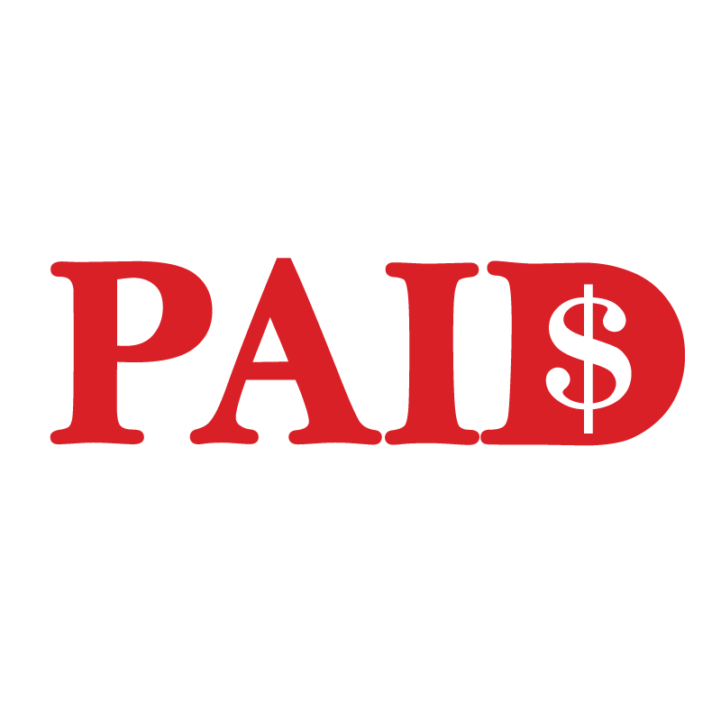 Dollar Sign PAID Stamp
