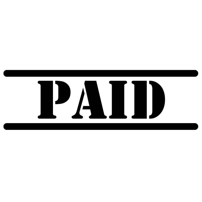Double Line PAID Stamp