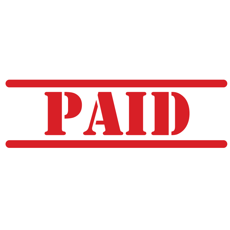 Double Line PAID Stamp