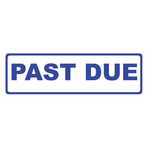 Box PAST DUE Stamp