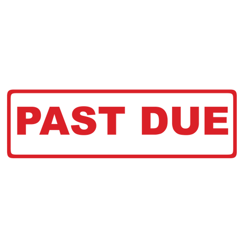 Box PAST DUE Stamp