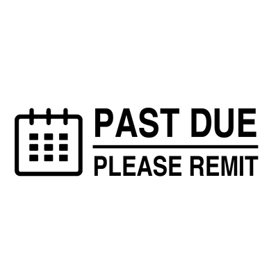 Calendar PAST DUE Stamp