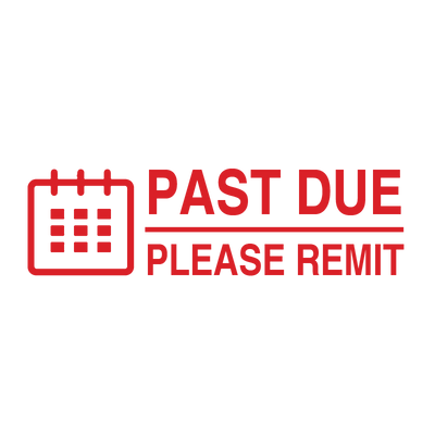 Calendar PAST DUE Stamp