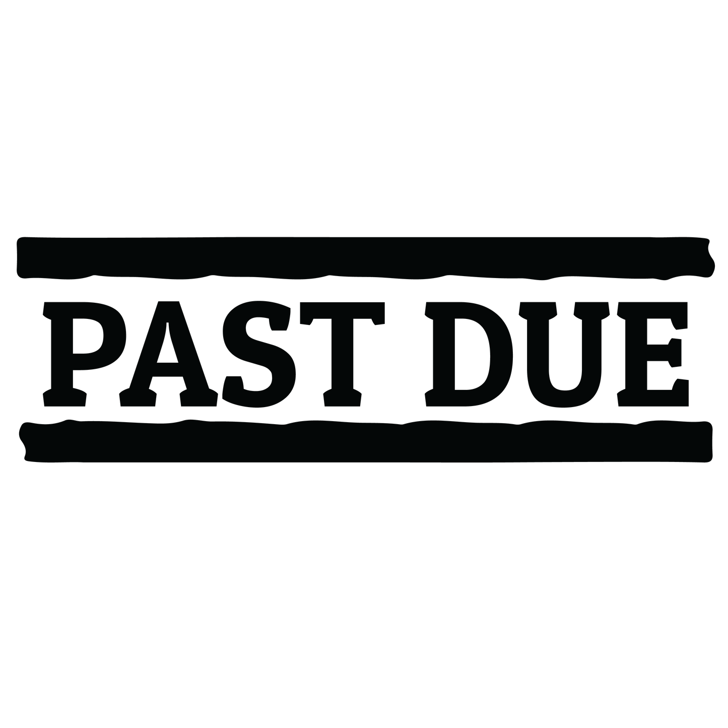 Double Line PAST DUE Stamp