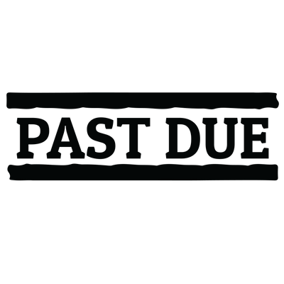 Double Line PAST DUE Stamp