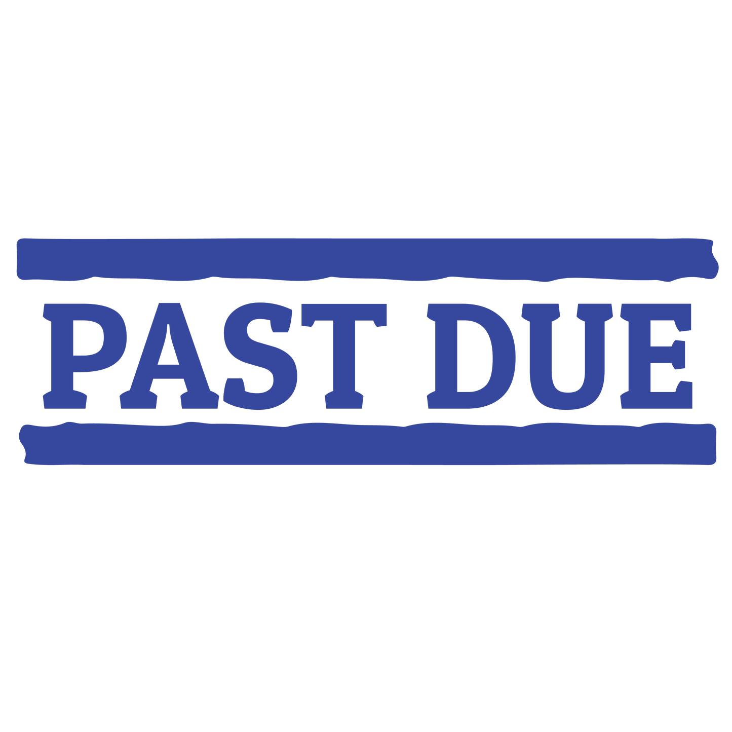 Double Line PAST DUE Stamp