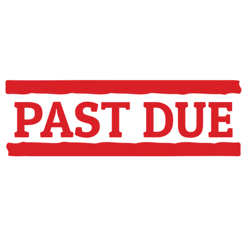 Double Line PAST DUE Stamp