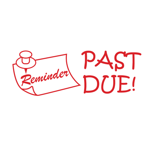 Pin PAST DUE! Stamp