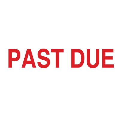 PAST DUE Stamp
