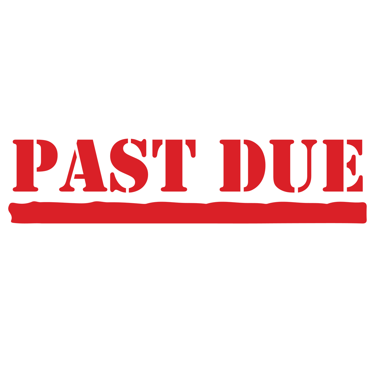 Stencil PAST DUE Stamp