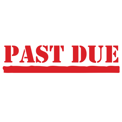 Stencil PAST DUE Stamp