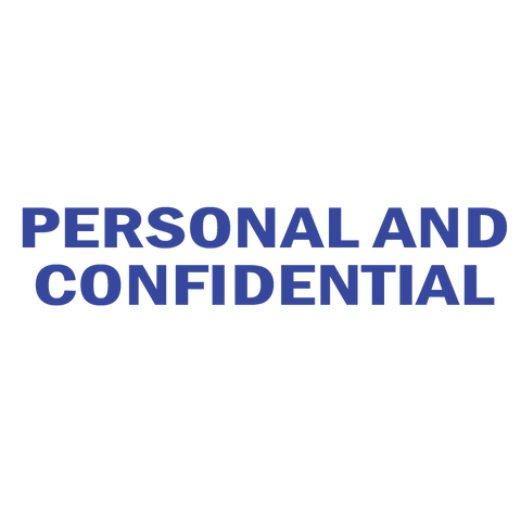 PERSONAL AND CONFIDENTIAL Stamp
