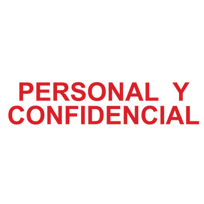 PERSONAL Y CONFIDENCIAL Stamp