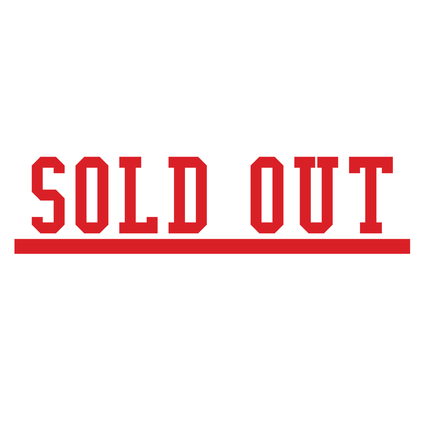 Underlined SOLD OUT Stamp